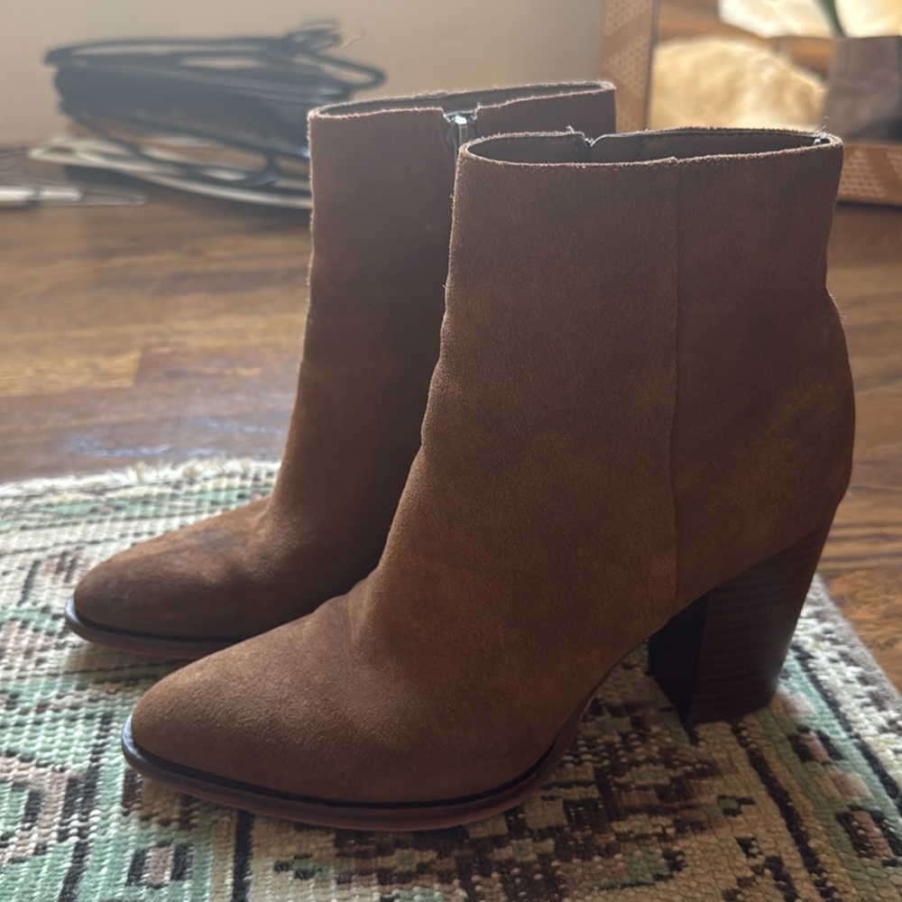 Sam Edelman Brown Suede Heeled Ankle Boot